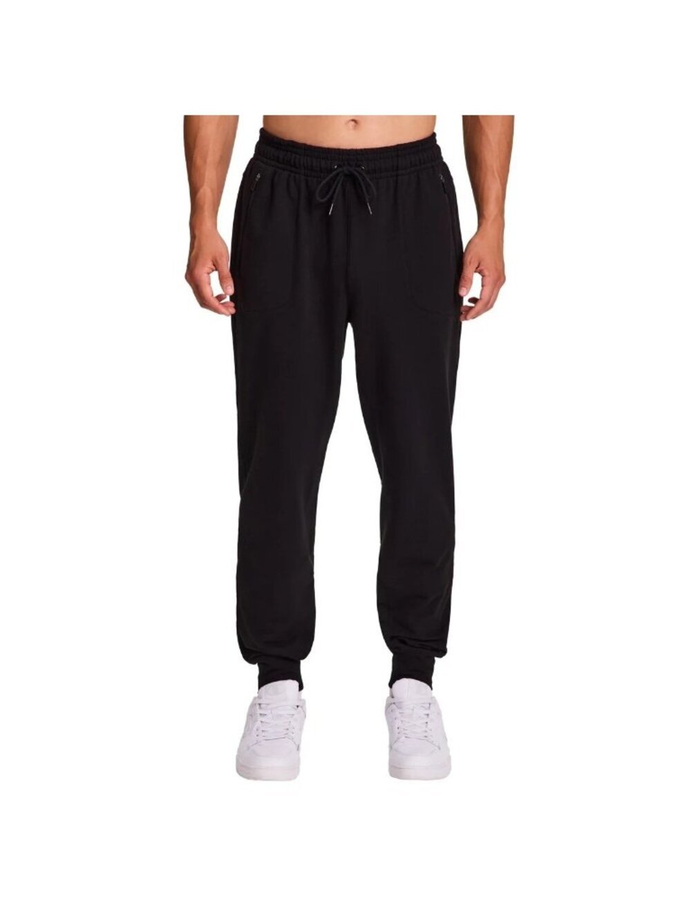 Champion Men's Medium Black Jogger Pants Cotton Blend e1636
